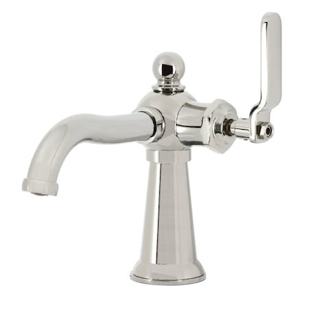 Kingston Brass Single-Handle Bathroom Faucet with Push Pop-Up, Polished Nickel KS3546KL